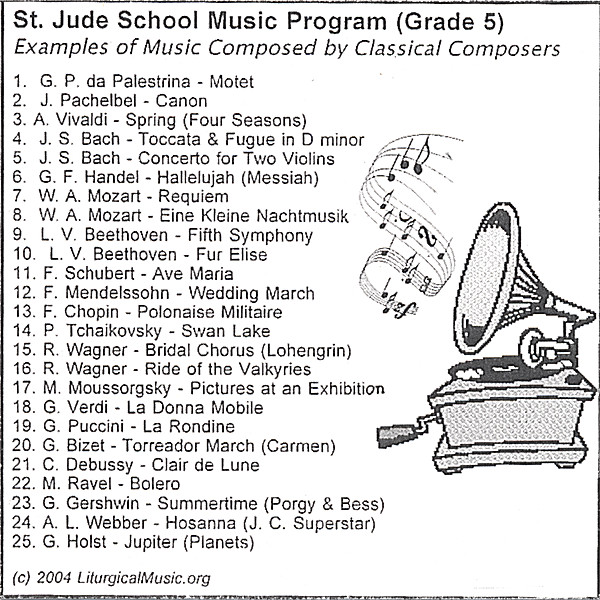 ST. JUDE SCHOOL MUSIC PROGRAM
