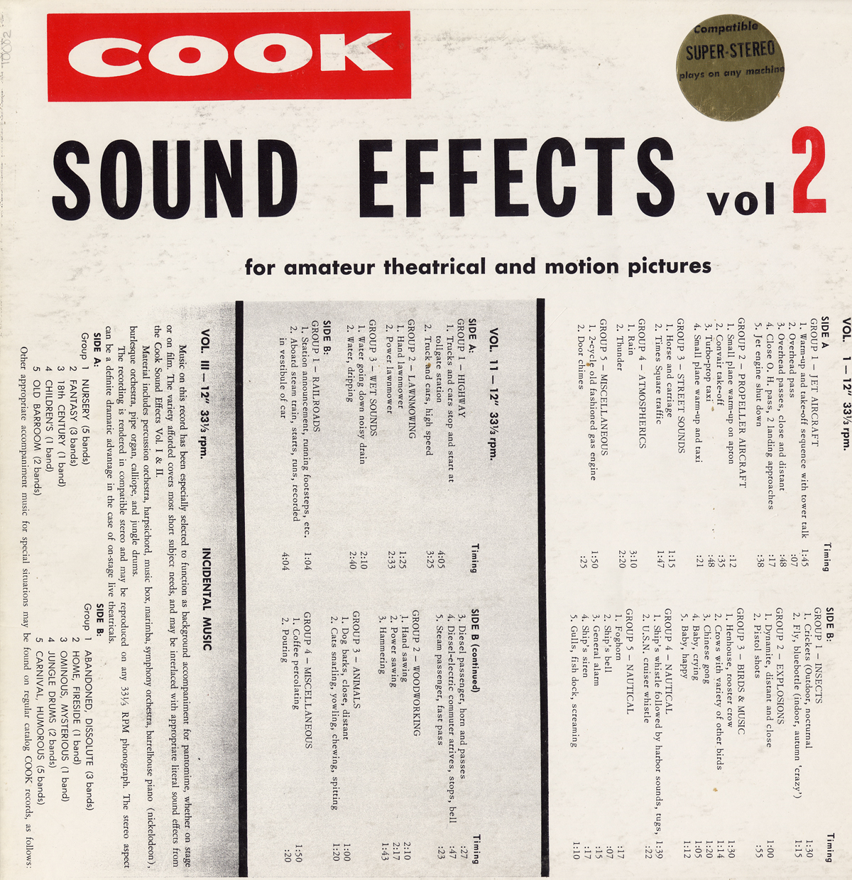 SOUND EFFECTS 2 / VARIOUS