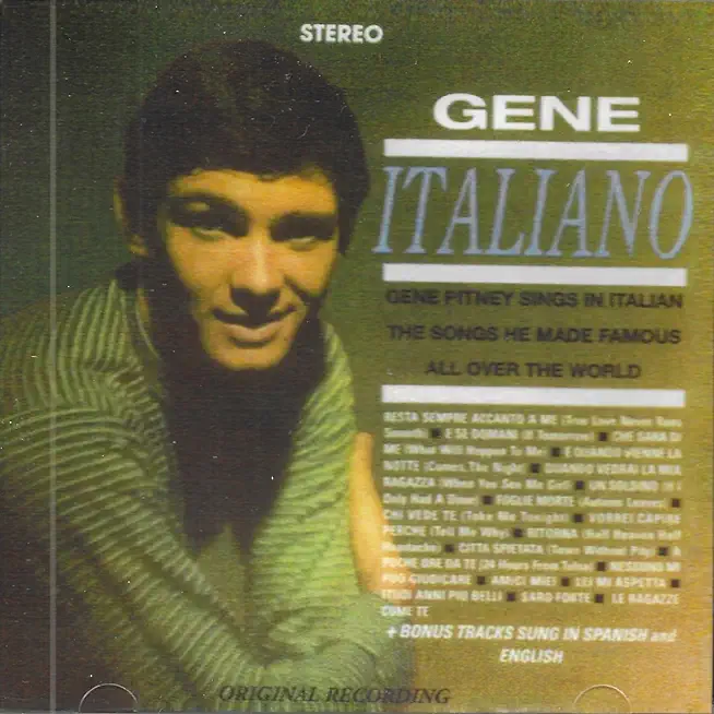 ITALIANO: GENE PITNEY SINGS IN ITALIAN THE SONGS