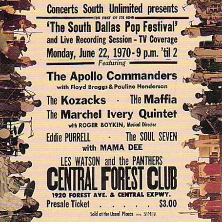 SOUTH DALLAS POP FESTIVAL 1970: LIVE / VARIOUS