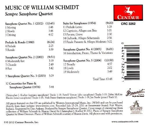 MUSIC OF WILLIAM SCHMIDT