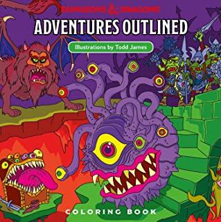 DUNGEONS & DRAGONS ADVENTURES OUTLINED COLORING