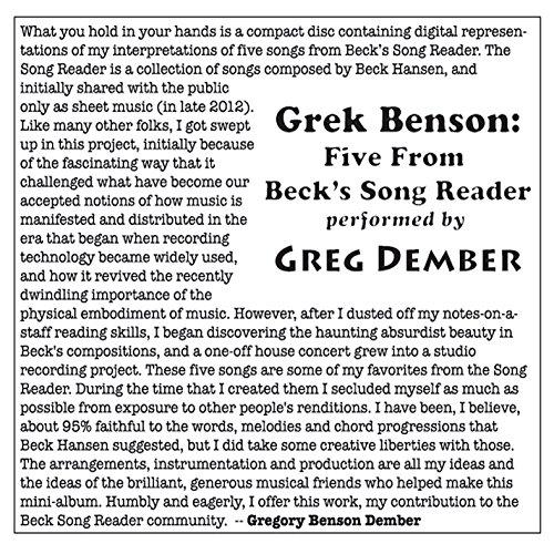 GREK BENSON: FIVE FROM BECK'S SONG READER