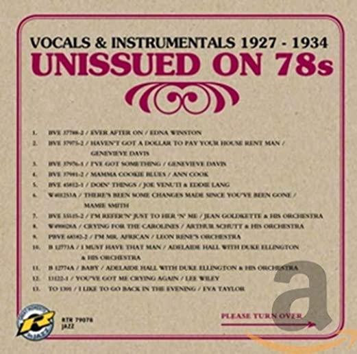 UNISSUED ON 78S: VOCALS & INSTRUMENTALS 1927 / VAR