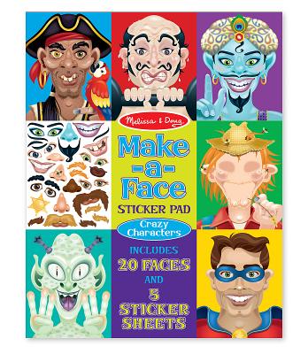 Make-A-Face Crazy Characters Sticker Pad