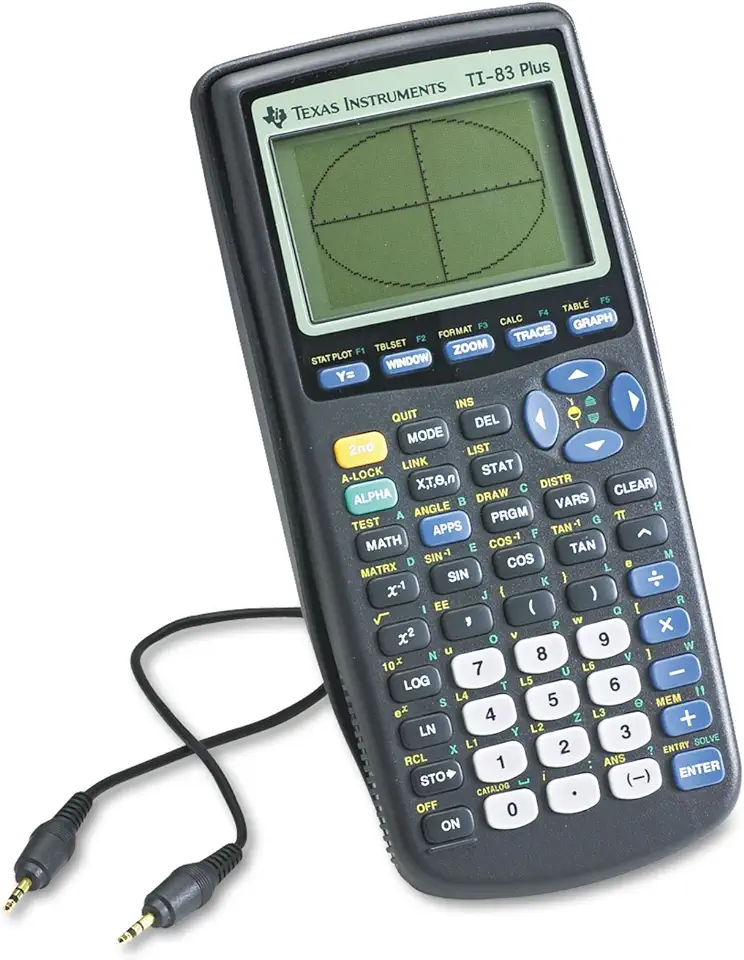 Texas Instruments Ti-83 Plus Graphing Calculator: Battery Backup, Impact Resistant Cover - 160 Kb, 24 Kb - Rom, RAM - 8 Line(s) - 16 Digits - Battery