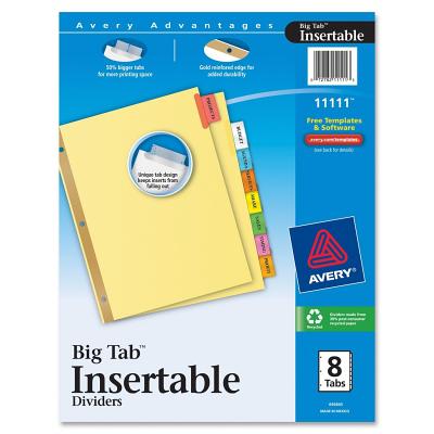 Insertable Big Tab Dividers, 8