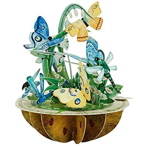 Santoro Pirouettes Butterfly & Dragonfly 3D Pop Up Greeting Card