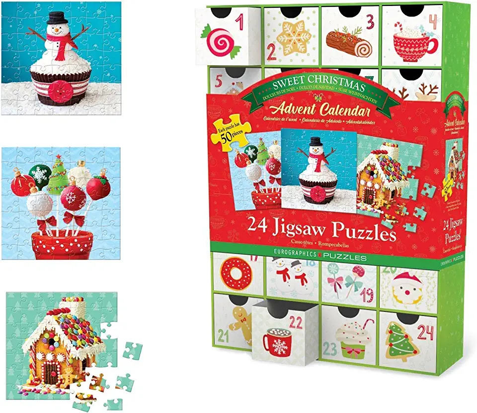 Sweet Christmas Advent Calendar Puzzle Set