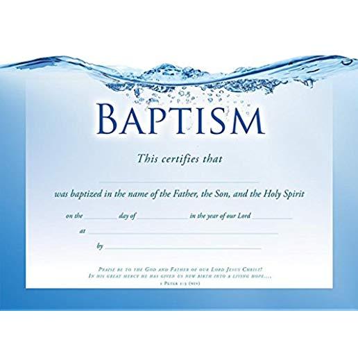 Certificate - Baptism - 1 Pet