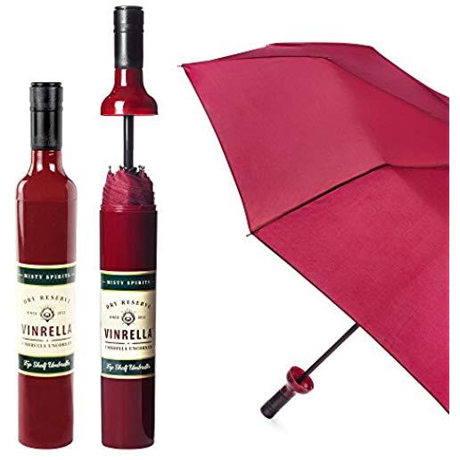 Wine Bottle Umbrella: Burgundy Labeled