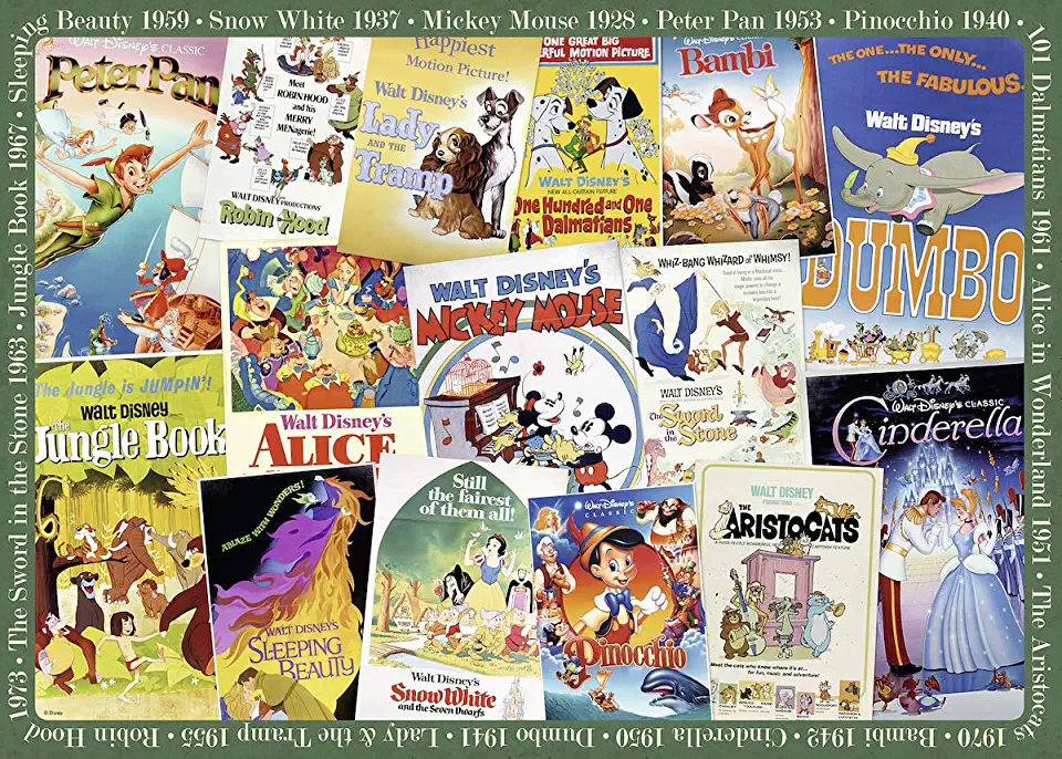 Disney Vintage Movie Posters 1000 PC Puzzle