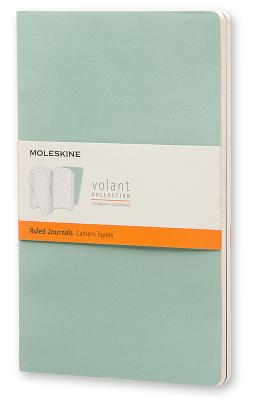 Moleskine Volant Journal (Set of 2), Large, Ruled, Sage Green, Seaweed Green, Soft Cover (5 X 8.25)
