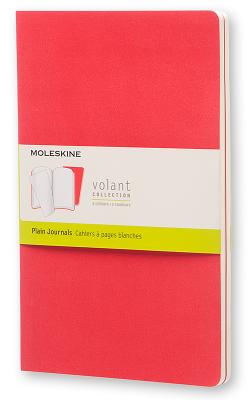 Moleskine Volant Journal (Set of 2), Large, Plain, Geranium Red, Scarlet Red, Soft Cover (5 X 8.25)