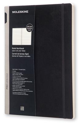Moleskine Pro Collection Workbook, A4, Ruled, Black, Soft Cover (12 X 8.5)