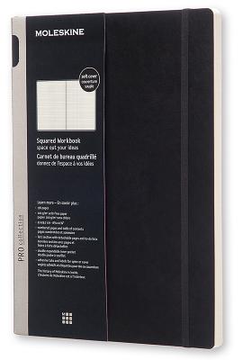 Moleskine Pro Collection Workbook, A4, Squared, Black, Soft Cover (12 X 8.5)