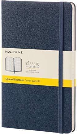 Moleskine Classic Notebook, Large, Squared, Sapphire Blue, Hard Cover (5 X 8.25)
