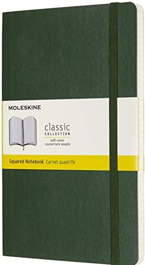 Moleskine Notebook, Large, Squared, Myrtle Green, Soft Cover (5 X 8.25)