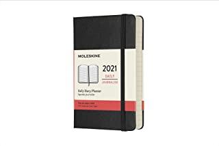Moleskine 2021 Daily Planner, 12m, Pocket, Black, Hard Cover (3.5 X 5.5)