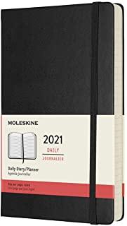 Moleskine 2021 Daily Planner, 12m, Large, Black, Hard Cover (5 X 8.25)