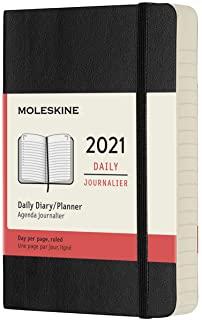 Moleskine 2021 Daily Planner, 12m, Pocket, Black, Soft Cover (3.5 X 5.5)