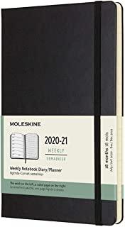 Moleskine 2020-21 Weekly Planner, 18m, Large, Black, Hard Cover (5 X 8.25)