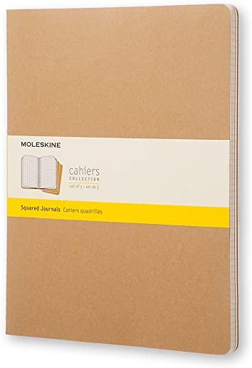 Moleskine Cahier Journal Extra Extra Large Squared Kraft Brown