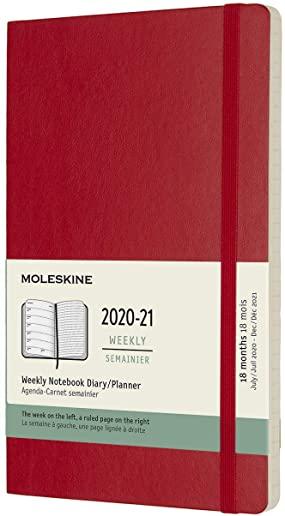 Moleskine 2020-21 Weekly Planner, 18m, Large, Scarlet Red, Soft Cover (5 X 8.25)