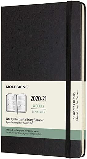 Moleskine 2020-21 Weekly Horizontal Planner, 18m, Large, Black, Hard Cover (5 X 8.25)