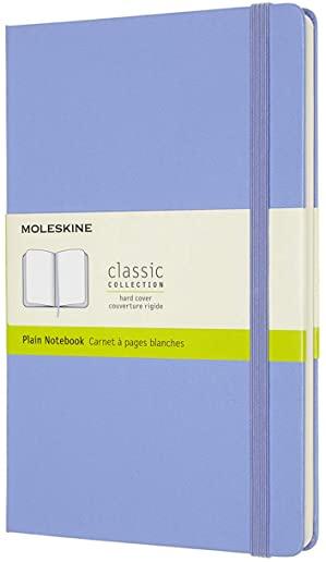 Moleskine Classic Notebook, Large, Plain, Hydrangea Blue, Hard Cover (5 X 8.25)
