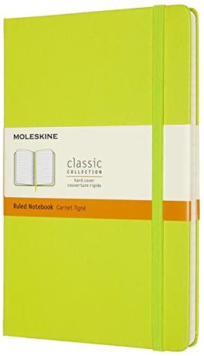 Moleskine Classic Notebook, Large, Ruled, Lemon Green, Hard Cover (5 X 8.25)