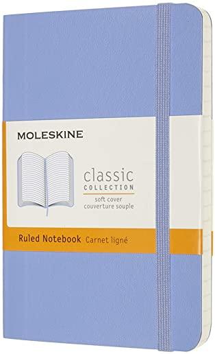 Moleskine Classic Notebook, Pocket, Ruled, Hydrangea Blue, Soft Cover (3.5 X 5.5)