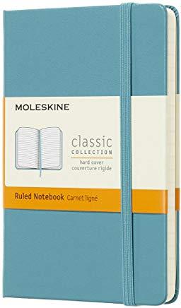 Moleskine Classic Notebook, Pocket, Ruled, Blue Reef, Hard Cover (3.5 X 5.5)