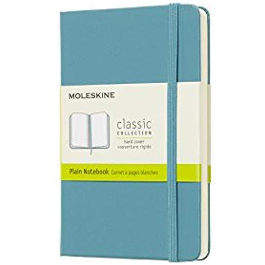 Moleskine Classic Notebook, Pocket, Plain, Blue Reef, Hard Cover (3.5 X 5.5)
