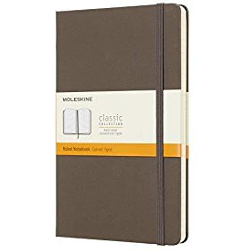 Moleskine Classic Notebook, Large, Ruled, Brown Earth, Hard Cover (5 X 8.25)