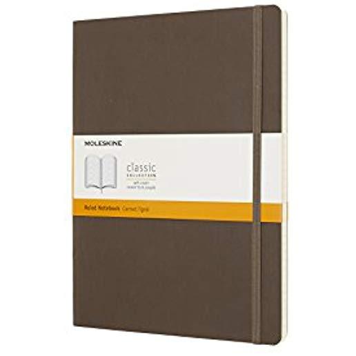Moleskine Classic Notebook, Extra Large, Ruled, Brown Earth, Soft Cover (7.5 X 9.75)