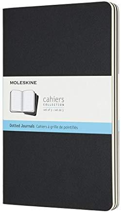 Moleskine Cahier Journal, Large, Dotted, Black (5 X 8.25)