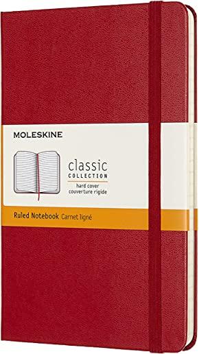 Moleskine Notebook, Medium, Ruled, Scarlet Red, Hard Cover (4.5 X 7)