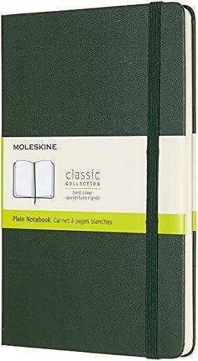 Moleskine Notebook, Large, Plain, Myrtle Green, Hard (5 X 8.25)