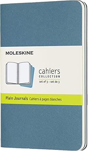 Moleskine Cahier Journal, Pocket, Plain, Brisk Blue (3.5 X 5.5)