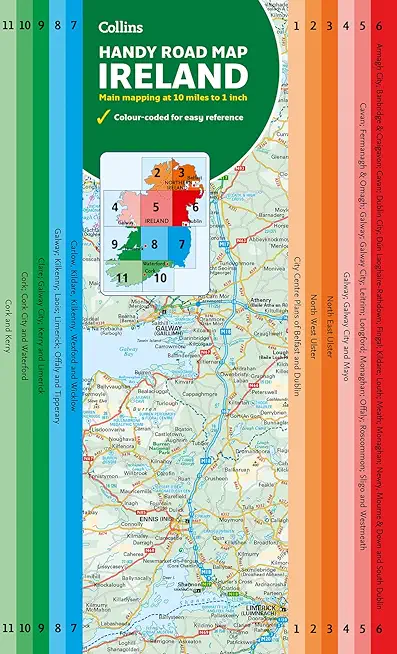 Map of Ireland Handy: Ideal for Route Planning