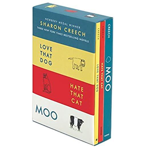 Sharon Creech 3-Book Box Set: Love That Dog, Hate That Cat, Moo