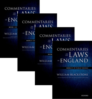 The Oxford Edition of Blackstone's: Commentaries on the Laws of England: Book I, II, III, and IV Pack