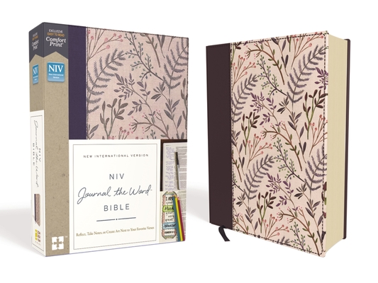 NIV, Journal the Word Bible, Cloth Over Board, Pink Floral, Red Letter Edition, Comfort Print: Reflect, Take Notes, or Create Art Next to Your Favorit