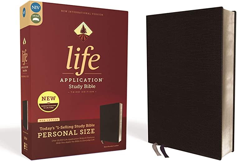 Niv, Life Application Study Bible, Third Edition, Personal Size, Bonded Leather, Black, Red Letter Edition