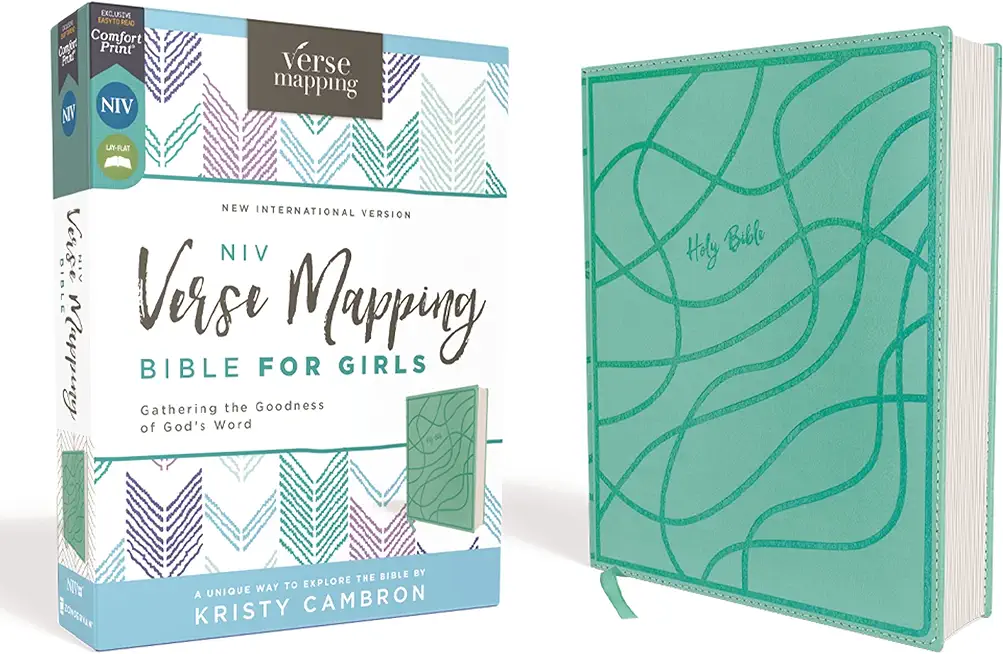 Niv, Verse Mapping Bible for Girls, Leathersoft, Teal, Comfort Print: Gathering the Goodness of God's Word