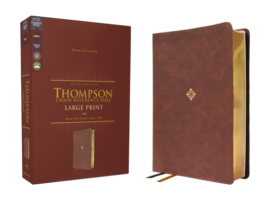 Nkjv, Thompson Chain-Reference Bible, Large Print, Leathersoft, Brown, Red Letter, Comfort Print