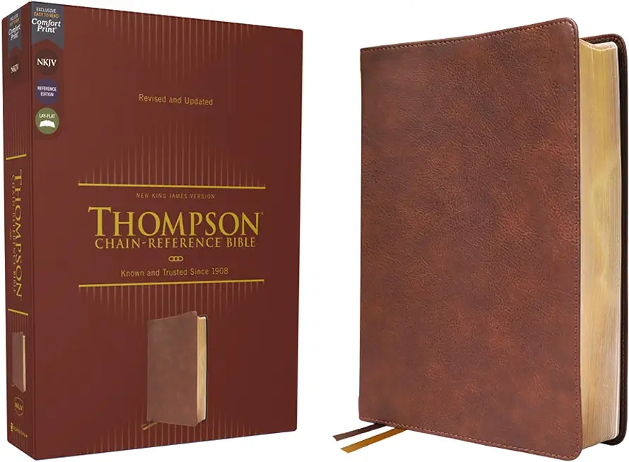 Nkjv, Thompson Chain-Reference Bible, Leathersoft, Brown, Red Letter, Comfort Print