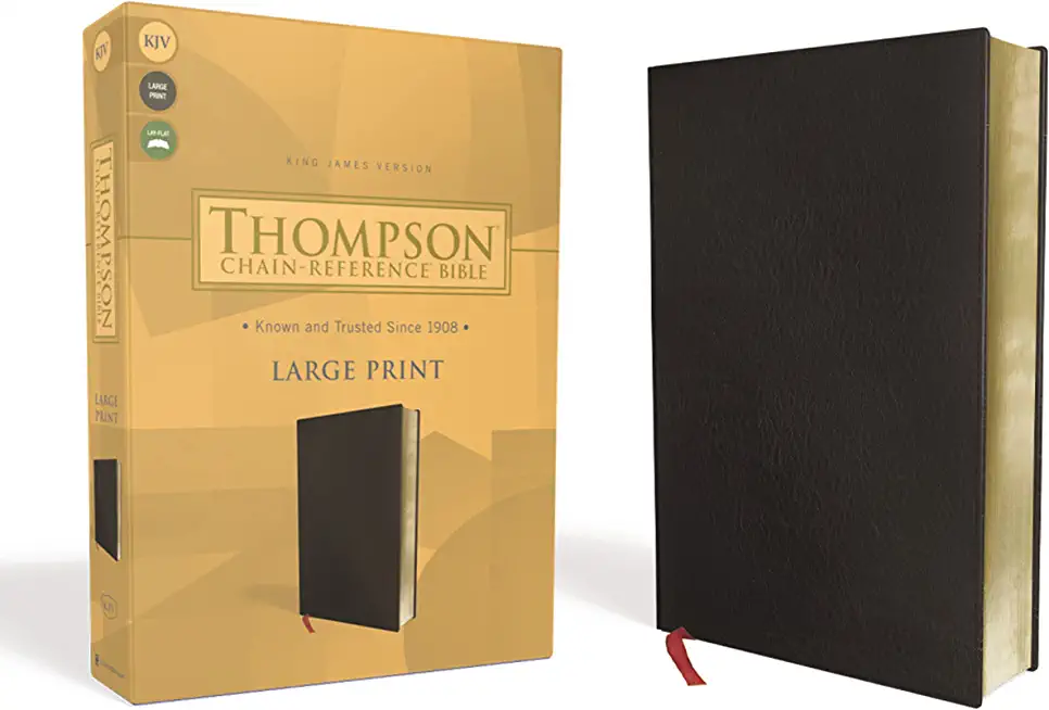 Kjv, Thompson Chain-Reference Bible, Large Print, Bonded Leather, Black, Red Letter