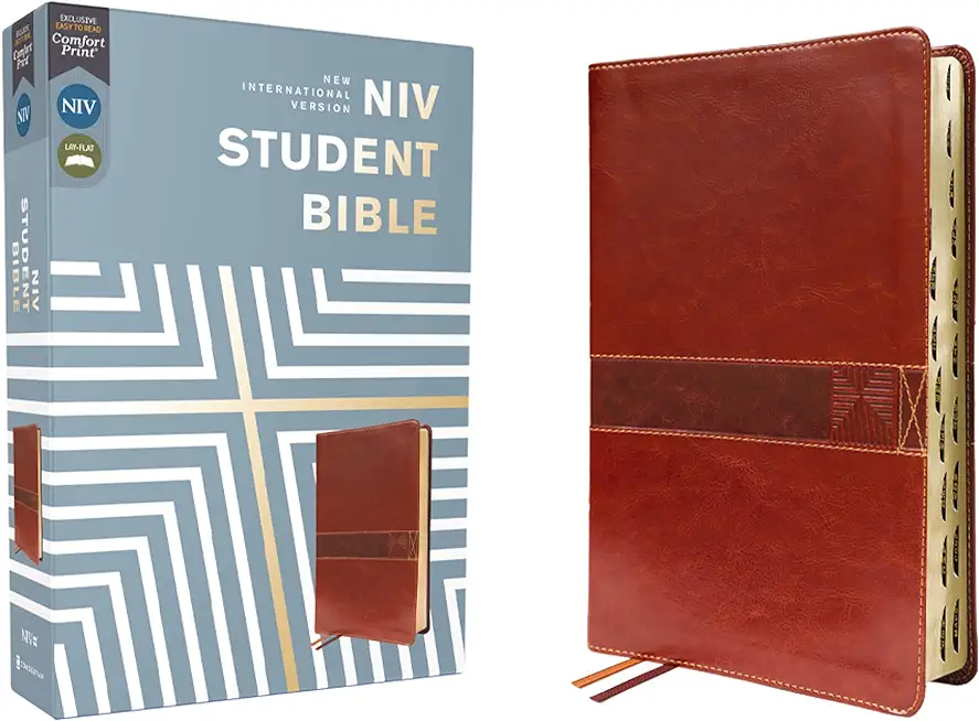 Niv, Student Bible, Leathersoft, Brown, Thumb Indexed, Comfort Print